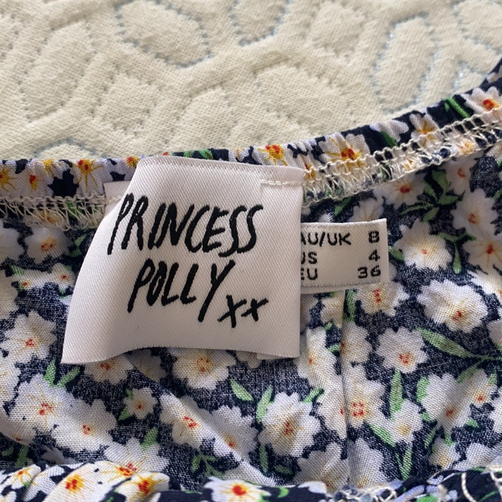 Princess Polly blue floral halter dress - Picture 5 of 5